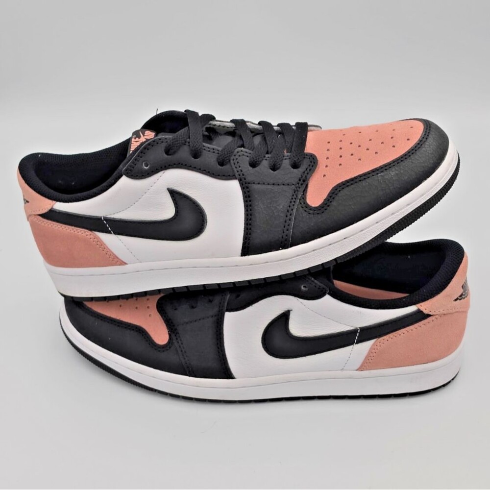Nike Air Jordan 1 Low OG Bleached Coral Pink Black CZ0790 061 Mens 10.5